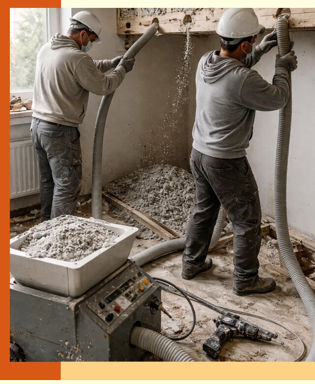 Заполнение пустот перекрытий пеной и наполнителями в Минеральных Водах