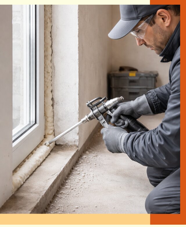 Герметизация стыков ППУ в Минеральных Водах от 1709 руб. за м2 — утепление примыканий под ключ | ТепломастерМнр