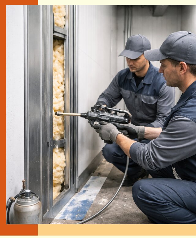 Заполнение пустот холодильных панелей в Минеральных Водах специализированной пеной