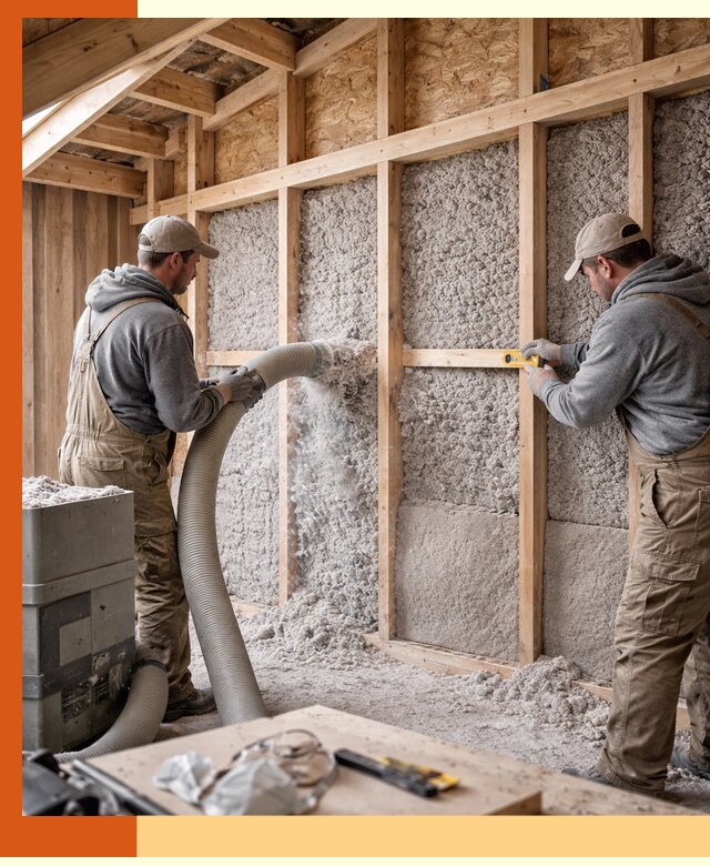 Утепление эковатой стен, потолков и перекрытий в Минеральных Водах