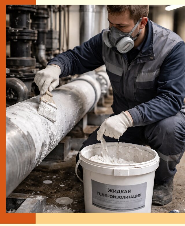 Утепление оборудования жидкой теплоизоляцией в Минеральных Водах