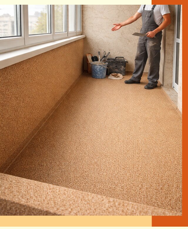 Утепление балкона жидкой пробкой в Минеральных Водах от 3781 руб/м² под ключ | ТепломастерМнр