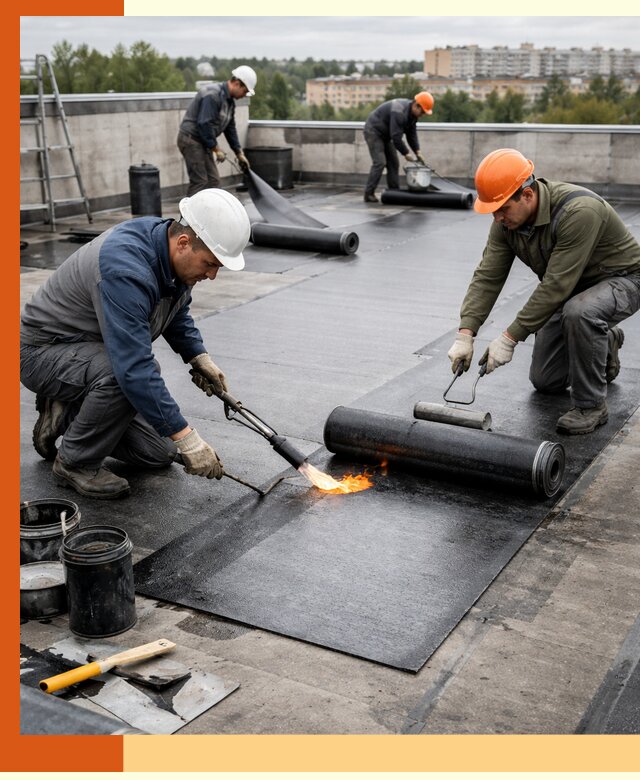 Профессиональная гидроизоляция плоской кровли в Минеральных Водах