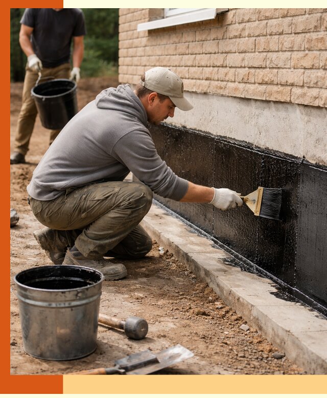 Гидроизоляция цоколя домов и зданий в Минеральных Водах эффективными методами