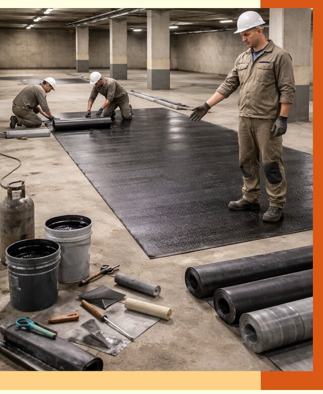 Гидроизоляция паркинга в Минеральных Водах от 1243 руб/м² — профессиональная защита | ТепломастерМнр
