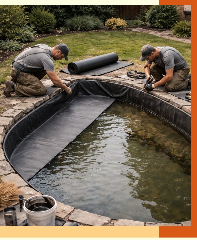 Гидроизоляция пруда в Минеральных Водах от 15537 руб. под ключ | ТепломастерМнр профессионально