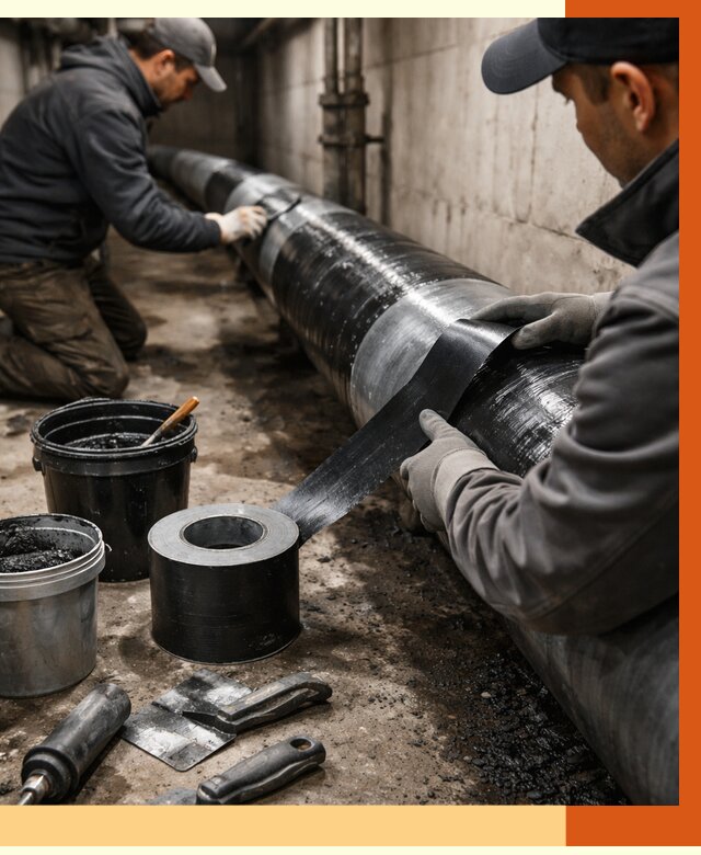 Гидроизоляция труб в Минеральных Водах от 2590 руб. — профессиональная герметизация | ТепломастерМнр