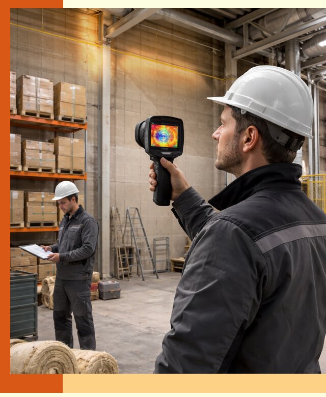 Тепловизионное обследование склада и выявление утечек в Минеральных Водах