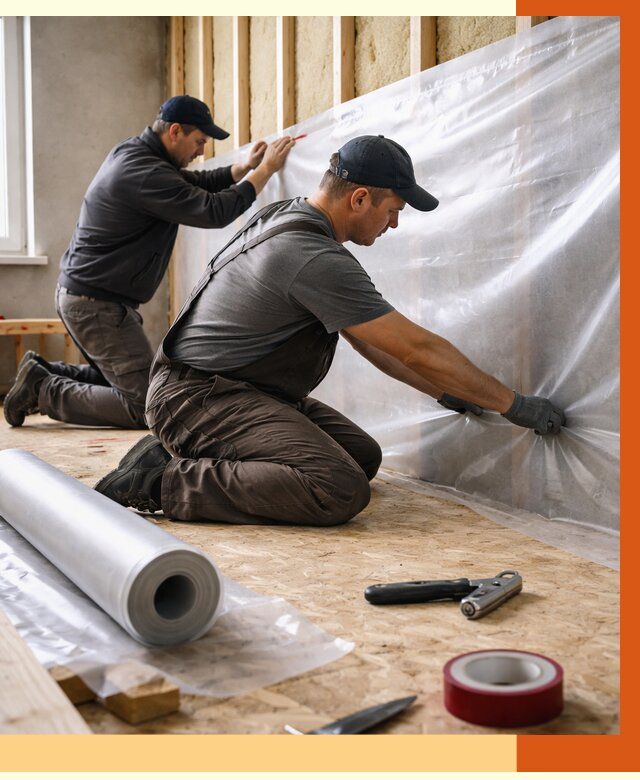 Монтаж пароизоляции в Минеральных Водах от 2590 руб. — установка и укладка под ключ | ТепломастерМнр