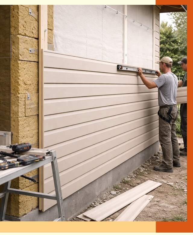 Монтаж сайдинга после утепления в Минеральных Водах от 1916 руб. — обшивка и облицовка | ТепломастерМнр